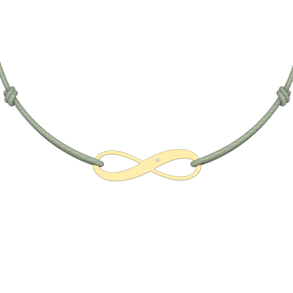Diamantový náramok so šnúrkou Infinity