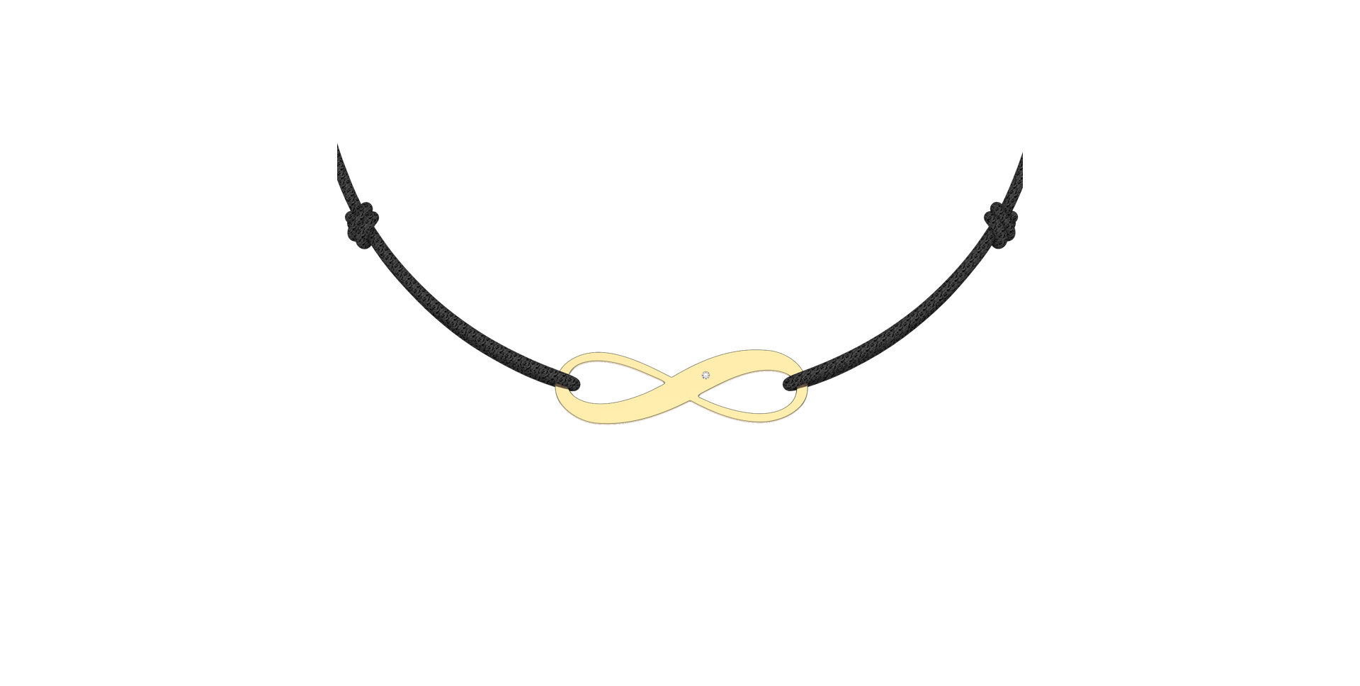 Diamantový náramok so šnúrkou Infinity