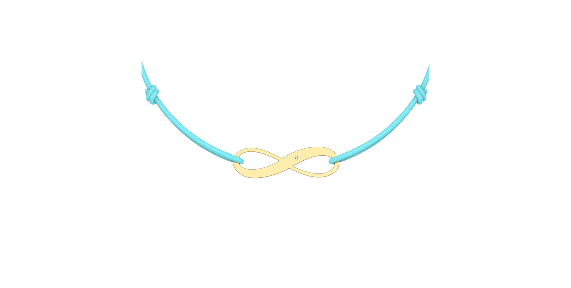 Diamantový náramok so šnúrkou Infinity