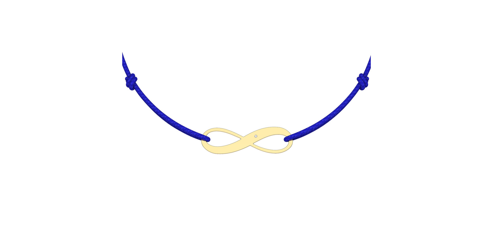 Diamantový náramok so šnúrkou Infinity