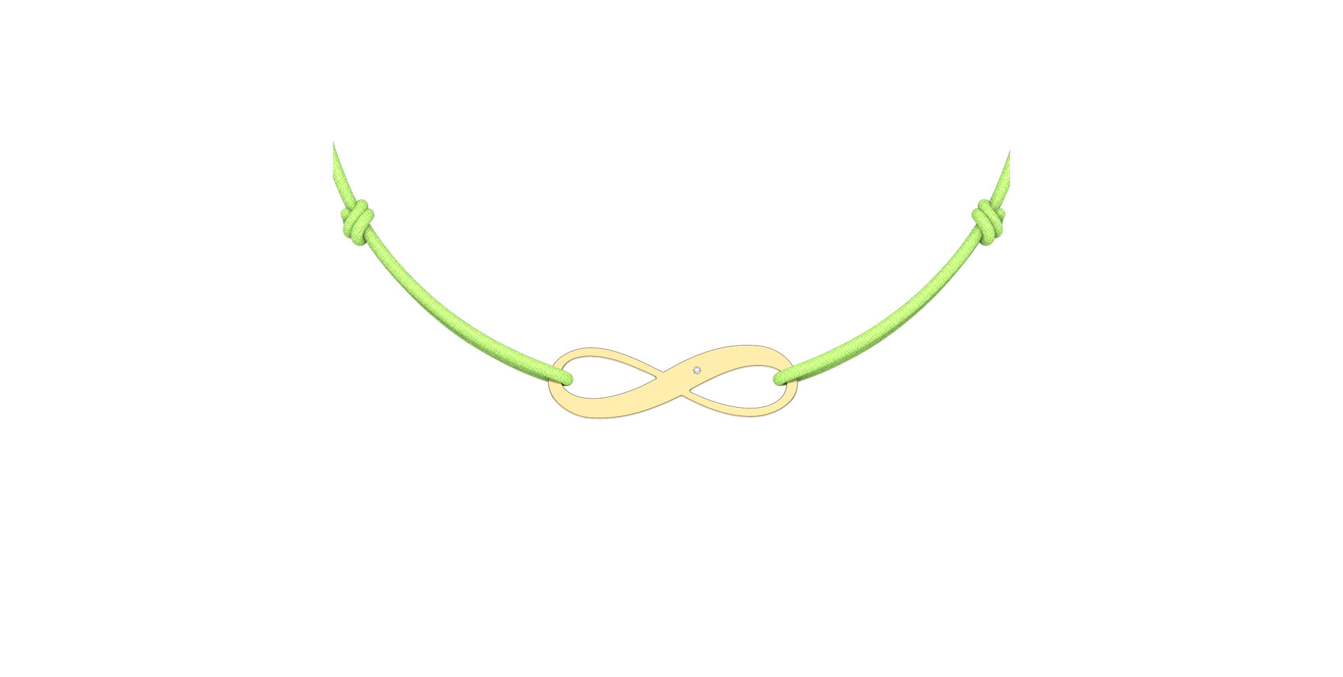 Diamantový náramok so šnúrkou Infinity