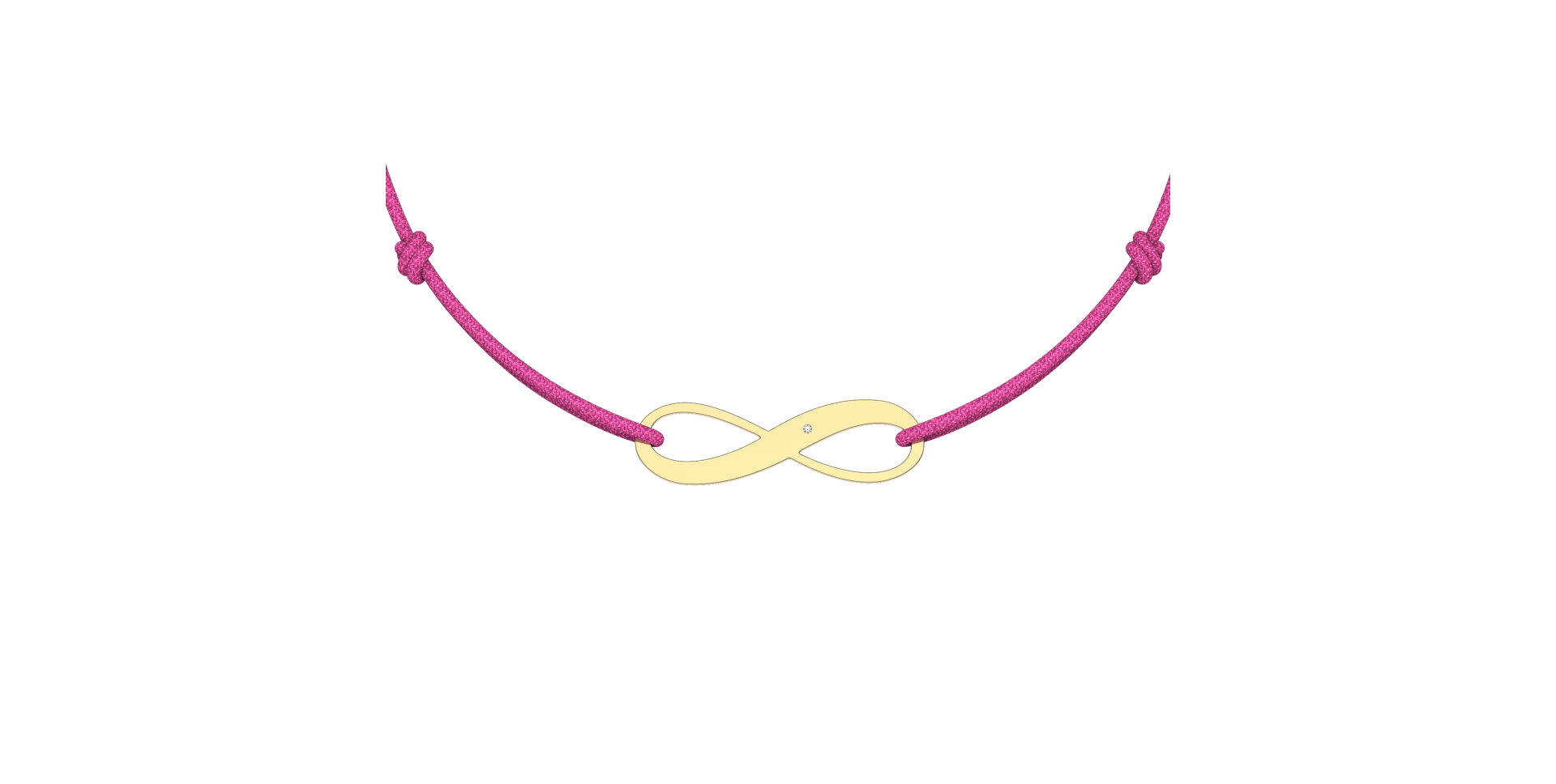 Diamantový náramok so šnúrkou Infinity