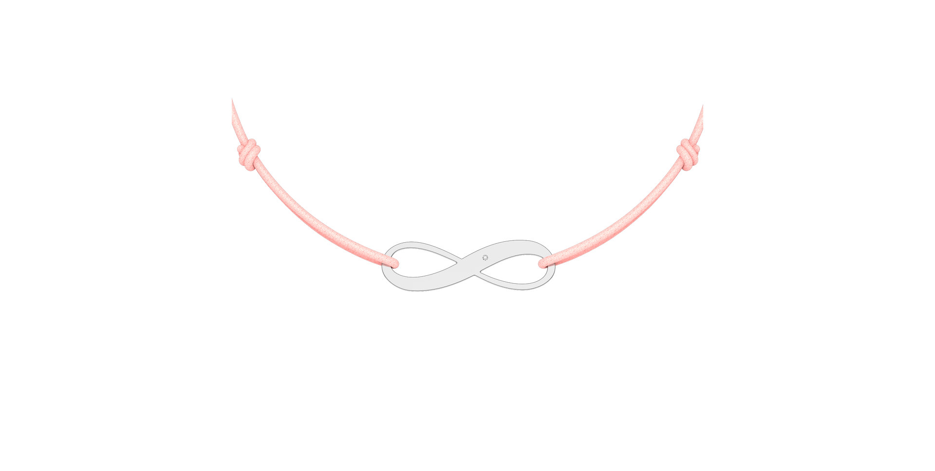 Diamantový náramok so šnúrkou Infinity