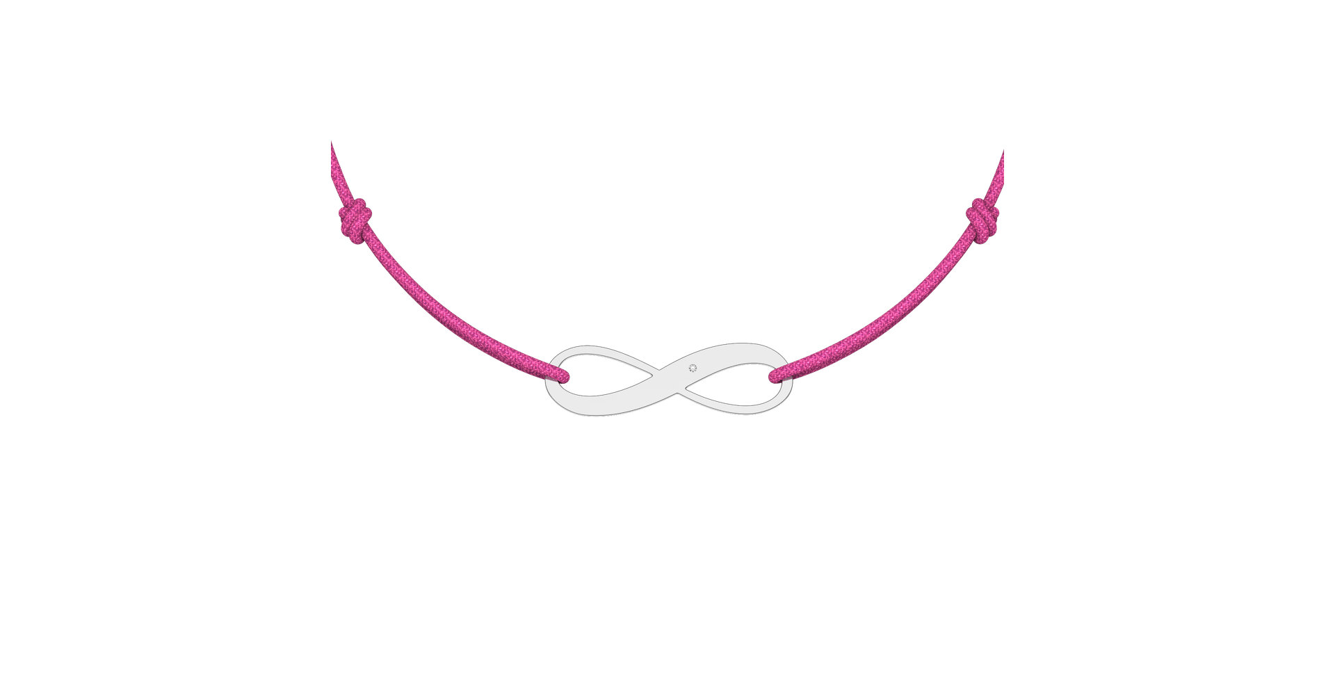 Diamantový náramok so šnúrkou Infinity