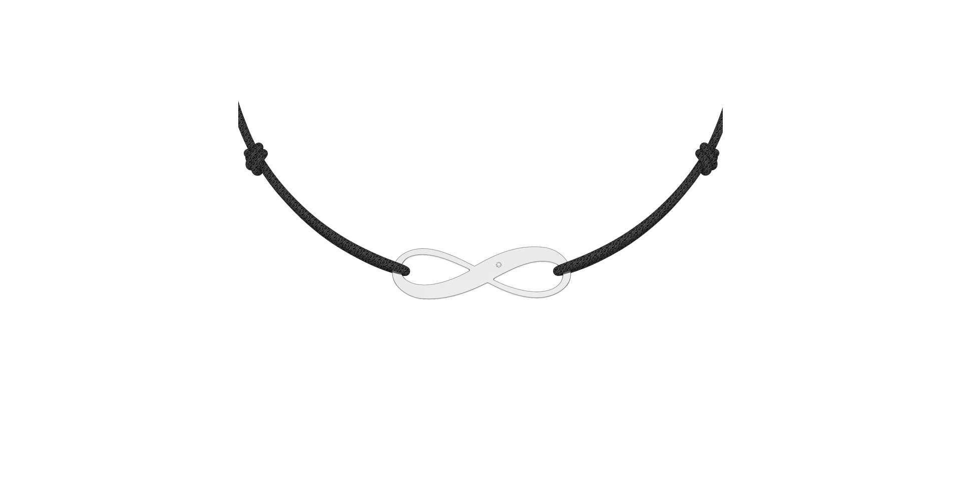 Diamantový náramok so šnúrkou Infinity