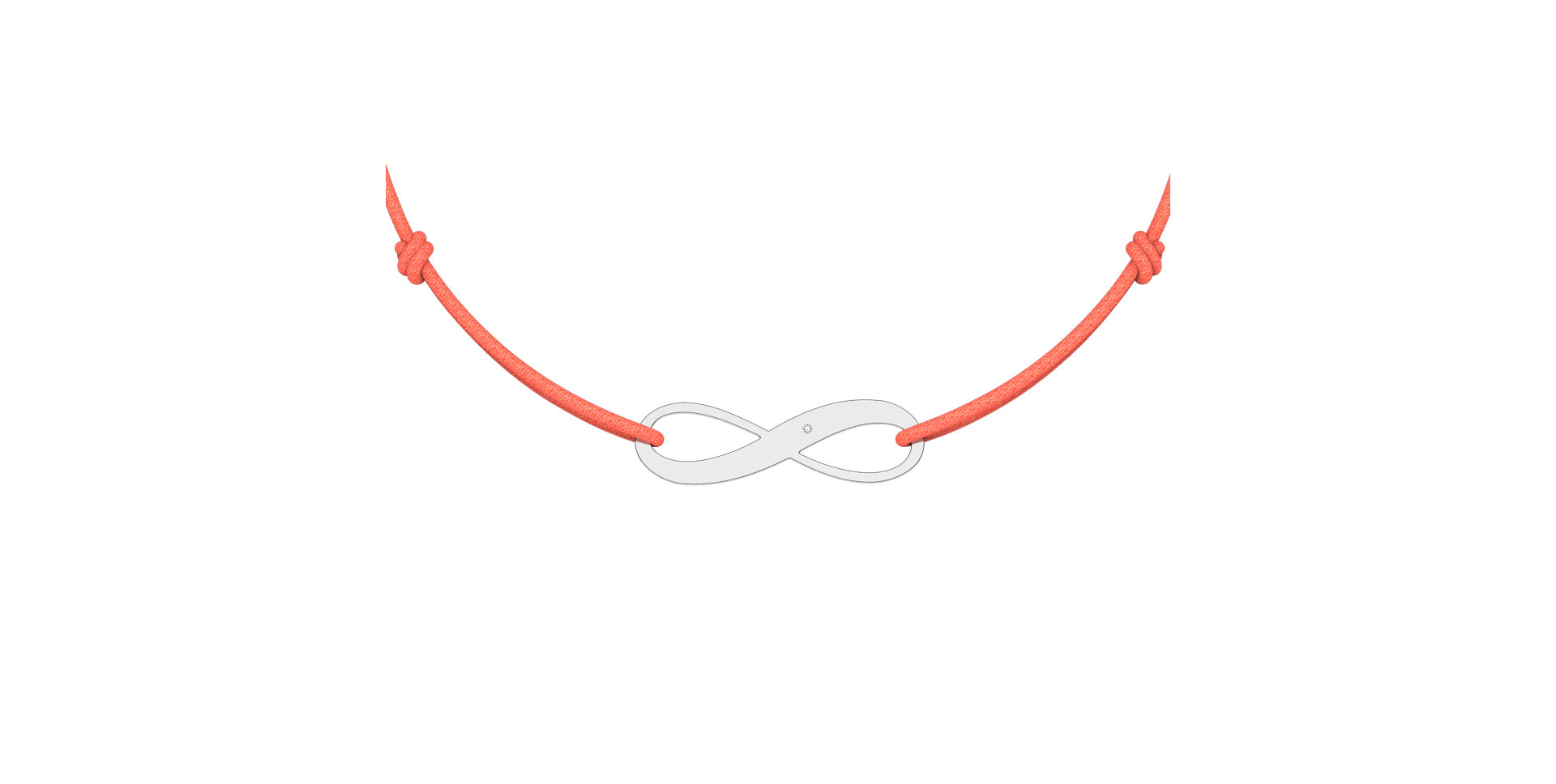 Diamantový náramok so šnúrkou Infinity