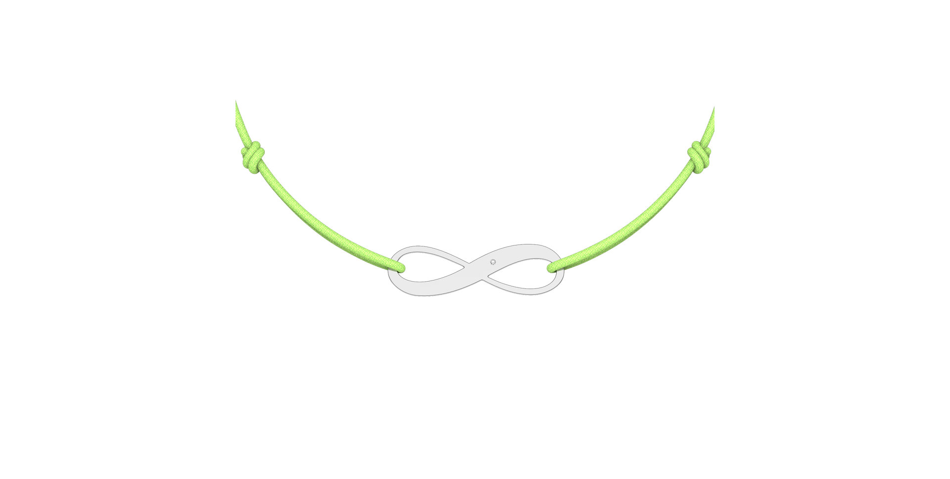 Diamantový náramok so šnúrkou Infinity