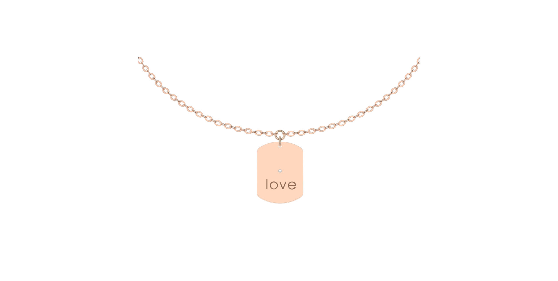 Náramok s diamantom Love