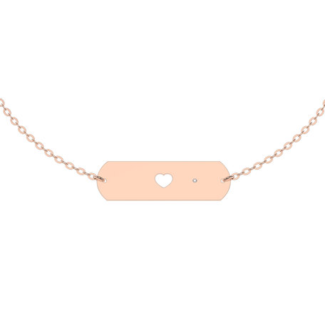 Náramok s diamantom Charming Heart