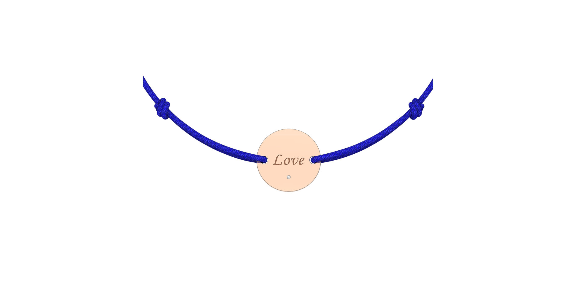 Diamantový náramok so šnúrkou Simple Love