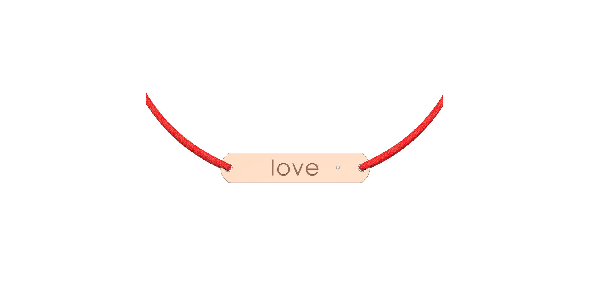 Diamantový náramok so šnúrkou Amour Love