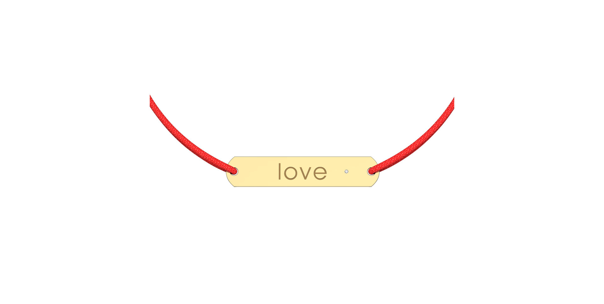 Diamantový náramok so šnúrkou Amour Love