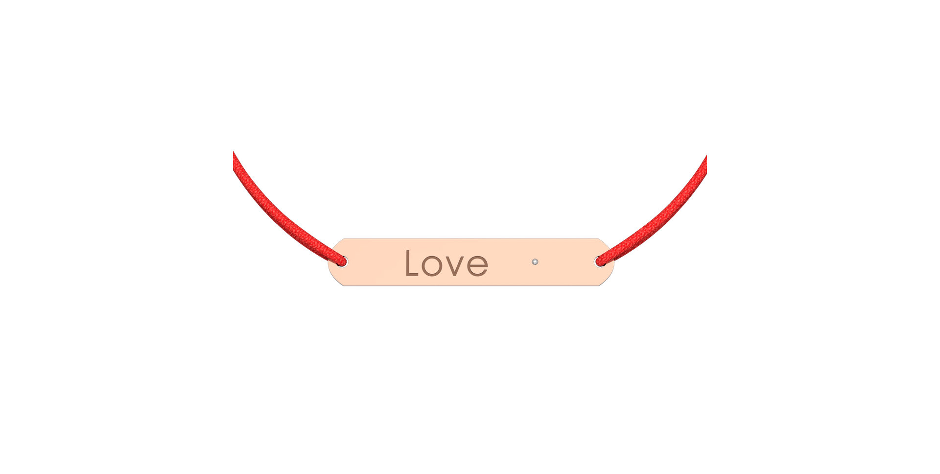 Diamantový náramok so šnúrkou Love