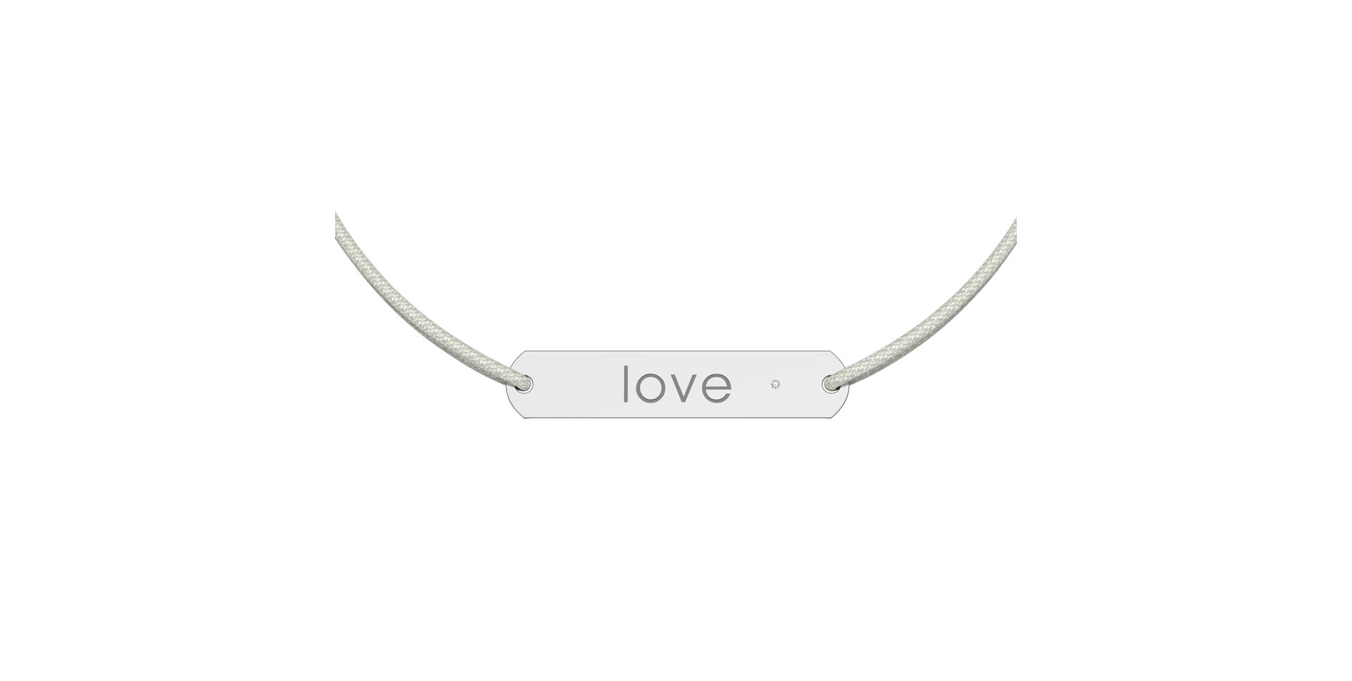 Diamantový náramok so šnúrkou Amour Love