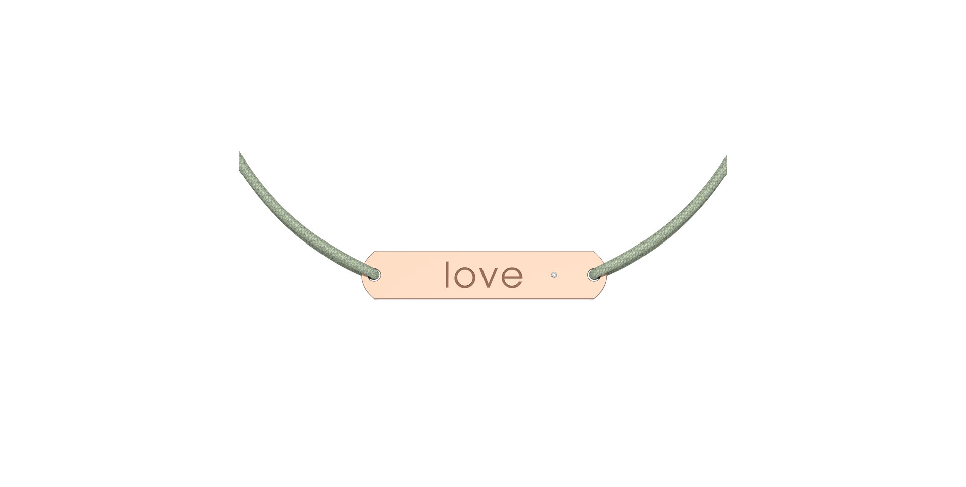 Diamantový náramok so šnúrkou Amour Love