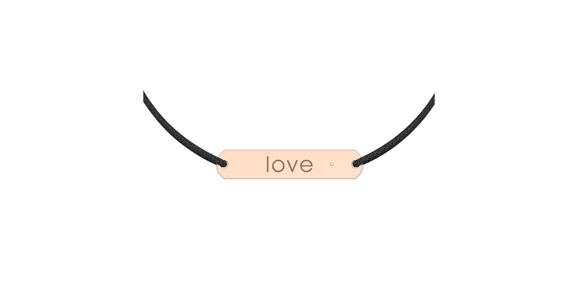 Diamantový náramok so šnúrkou Amour Love