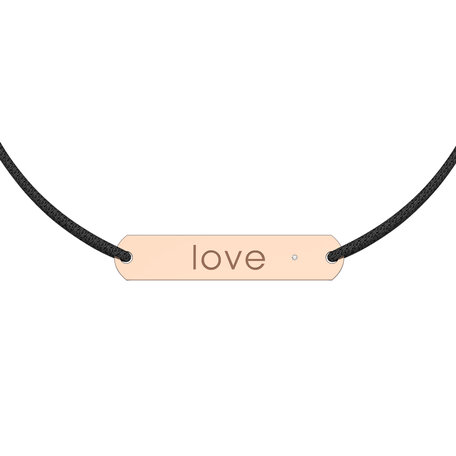 Diamantový náramok so šnúrkou Amour Love