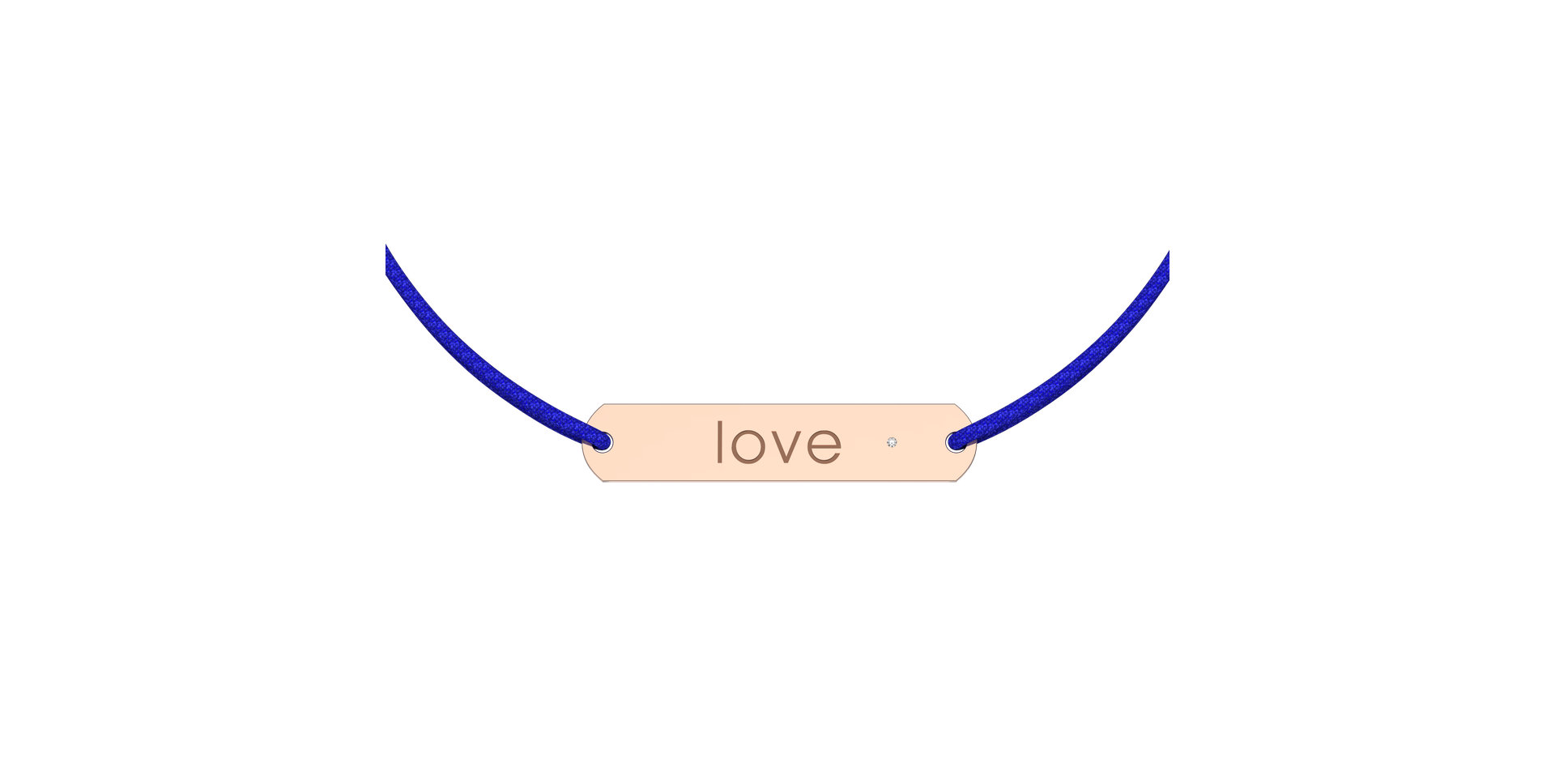 Diamantový náramok so šnúrkou Amour Love