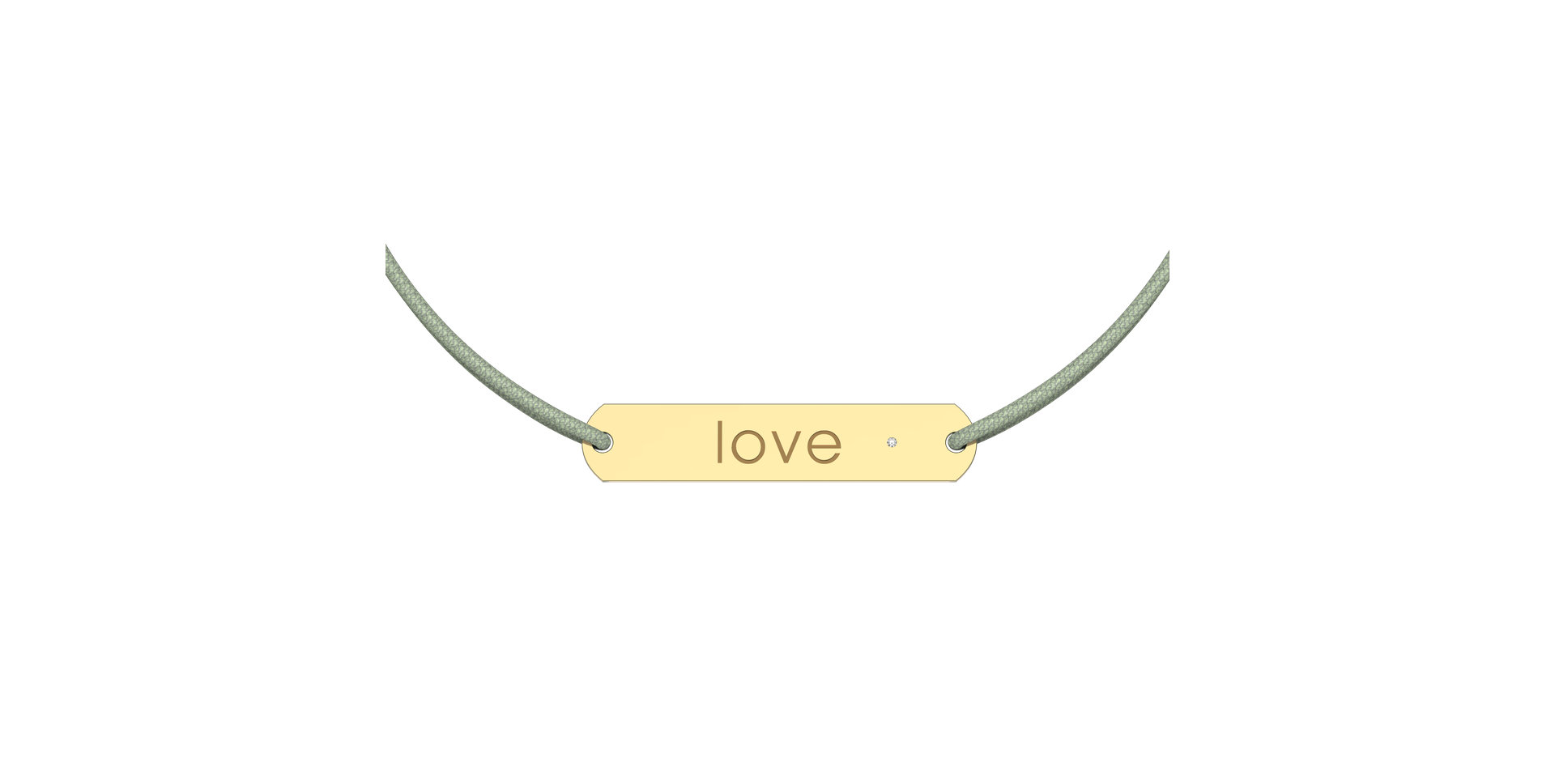 Diamantový náramok so šnúrkou Amour Love