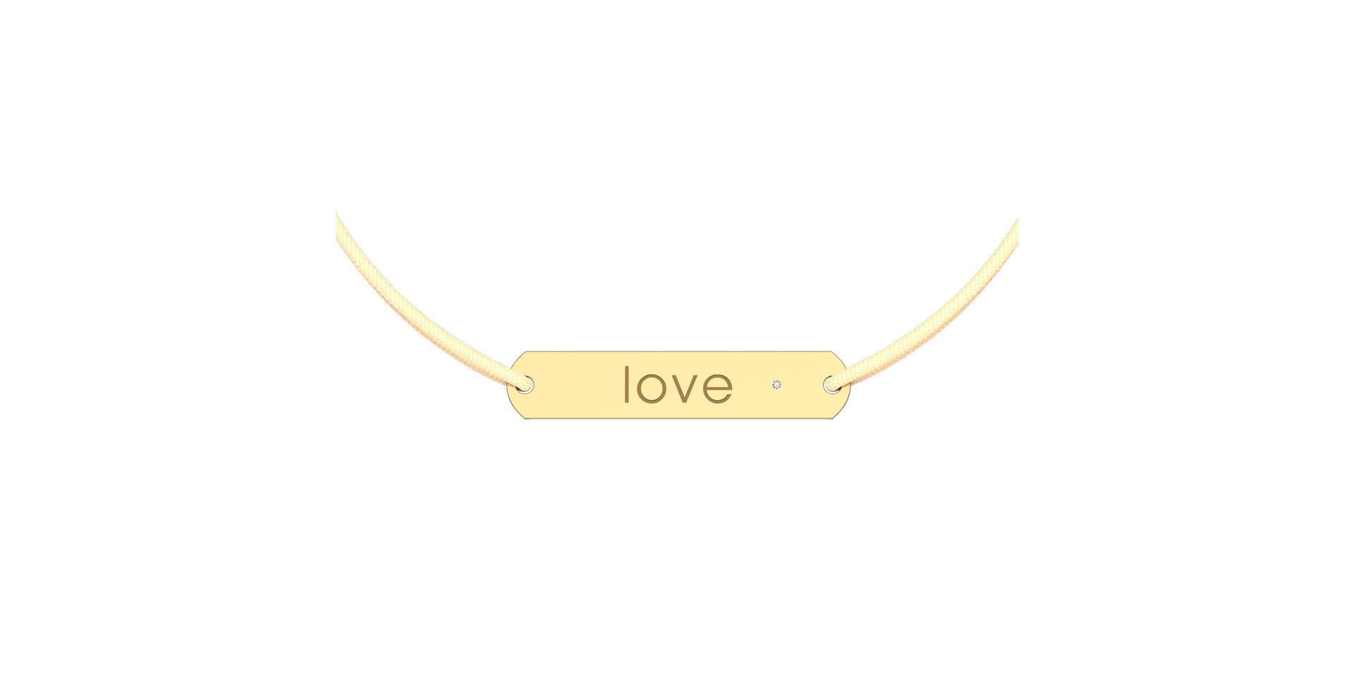 Diamantový náramok so šnúrkou Amour Love