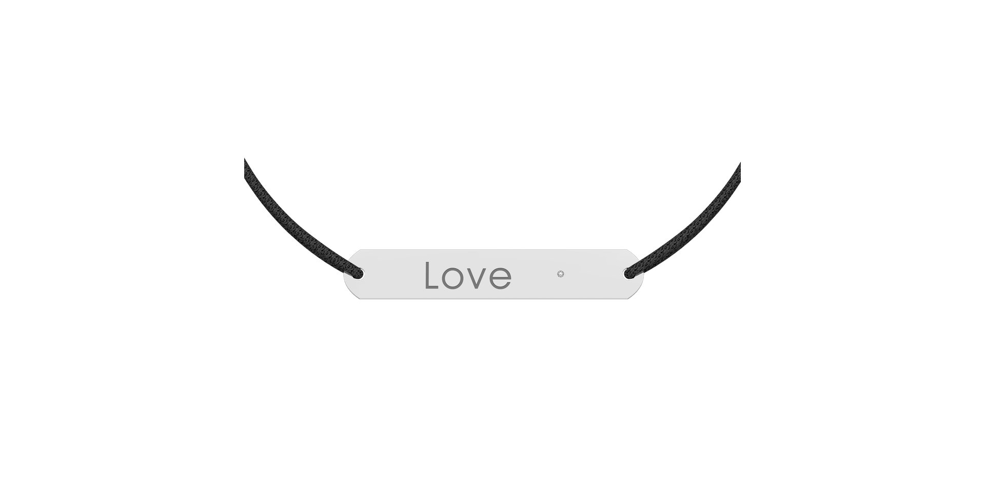 Diamantový náramok so šnúrkou Love