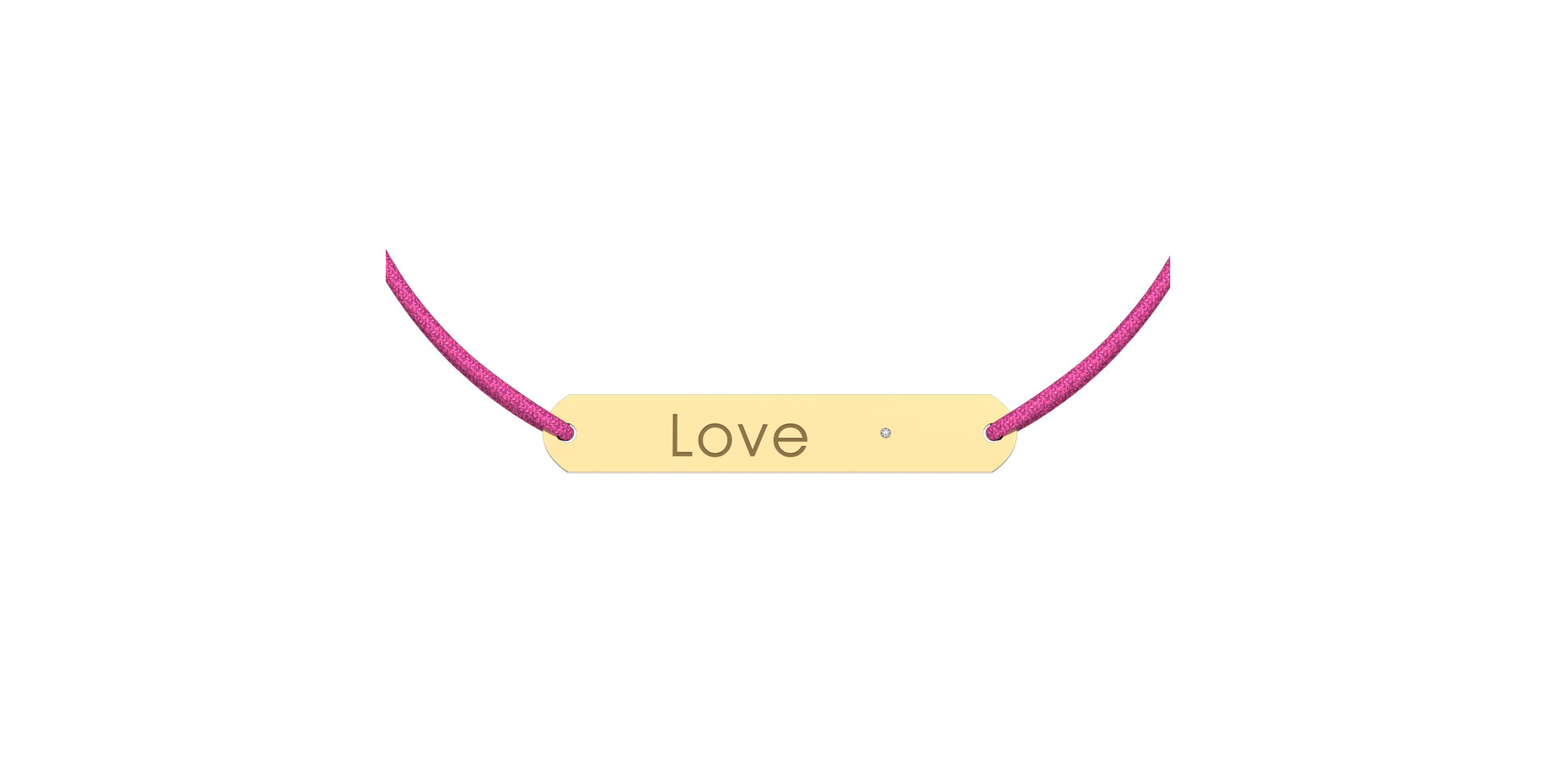 Diamantový náramok so šnúrkou Love