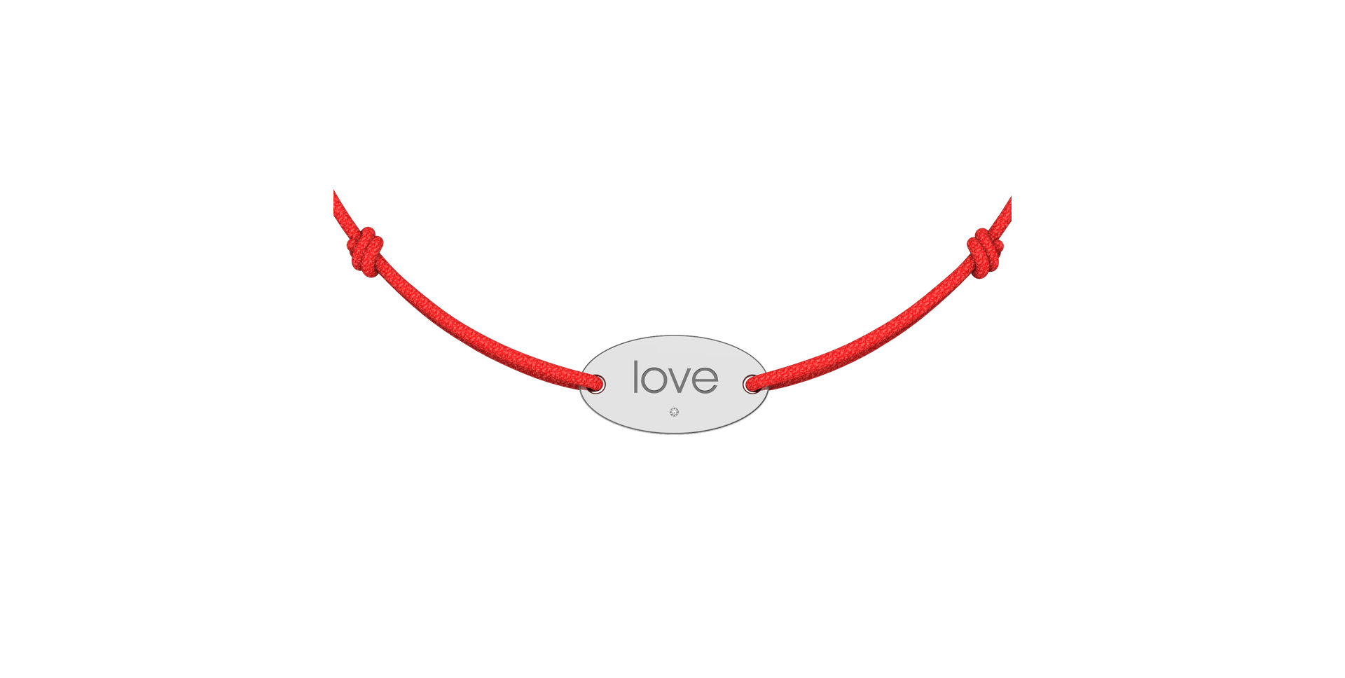 Diamantový náramok so šnúrkou Love