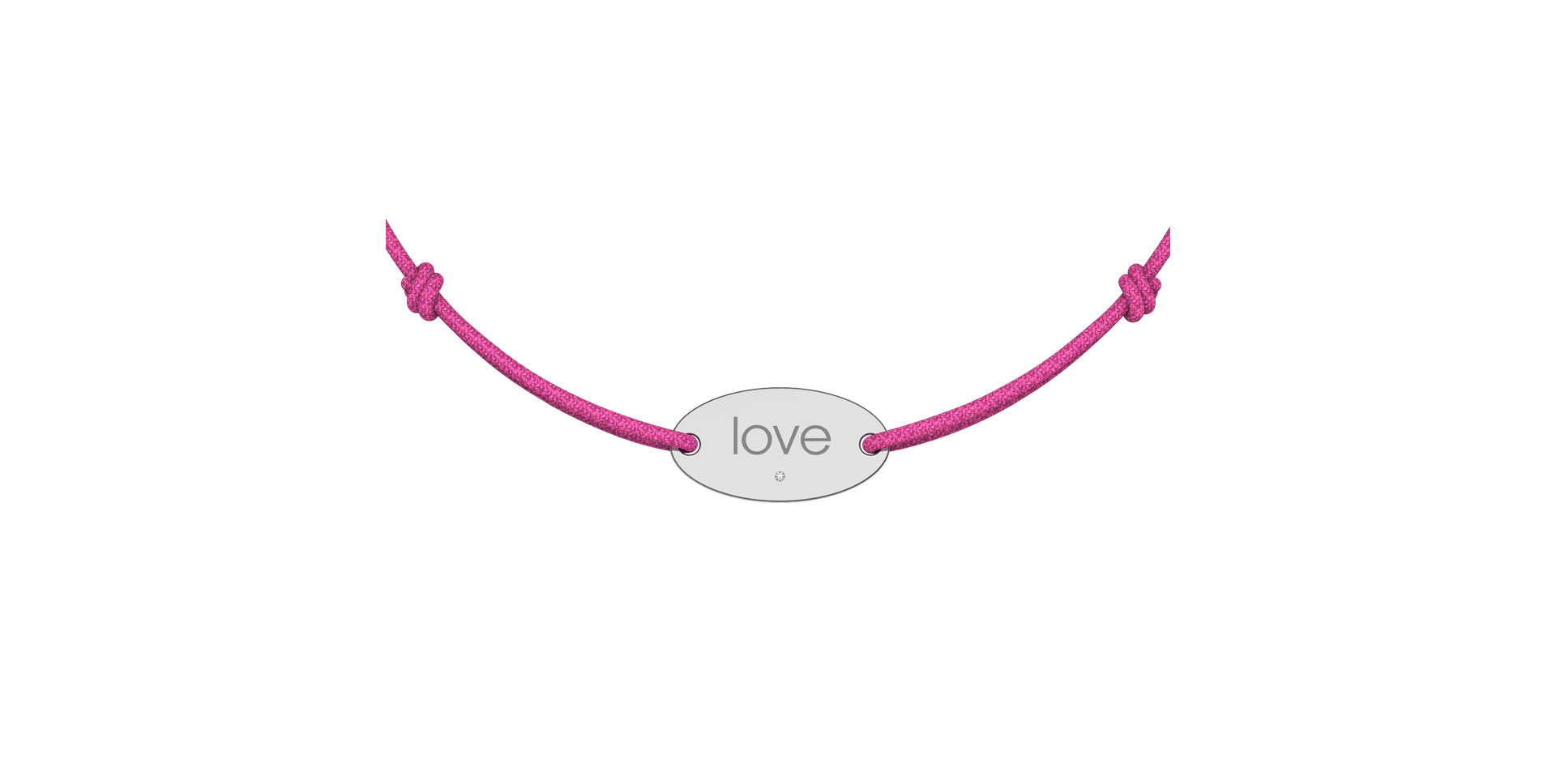 Diamantový náramok so šnúrkou Love