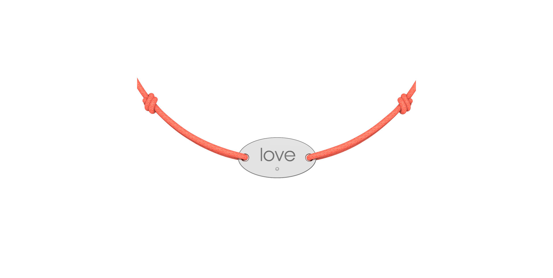 Diamantový náramok so šnúrkou Love