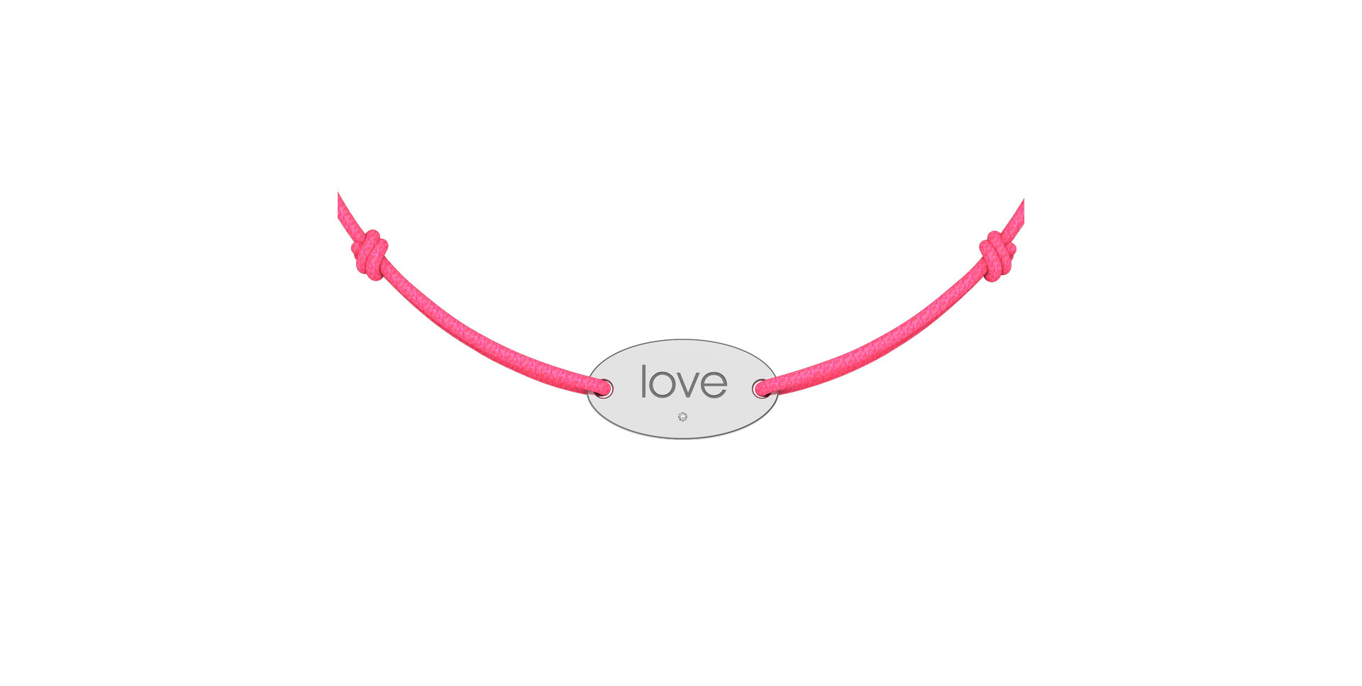 Diamantový náramok so šnúrkou Love