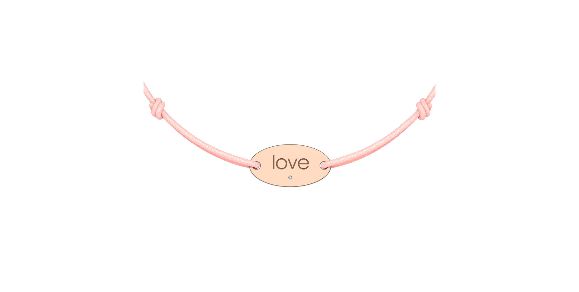 Diamantový náramok so šnúrkou Love