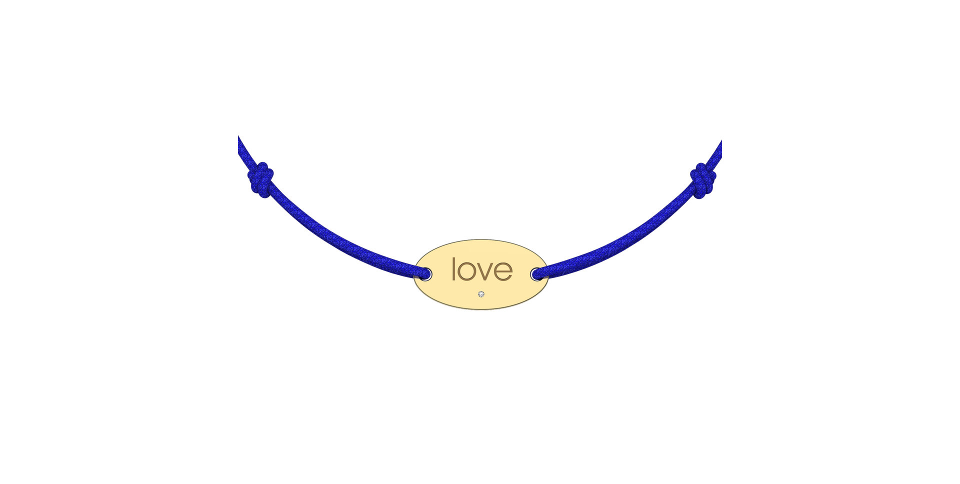 Diamantový náramok so šnúrkou Love