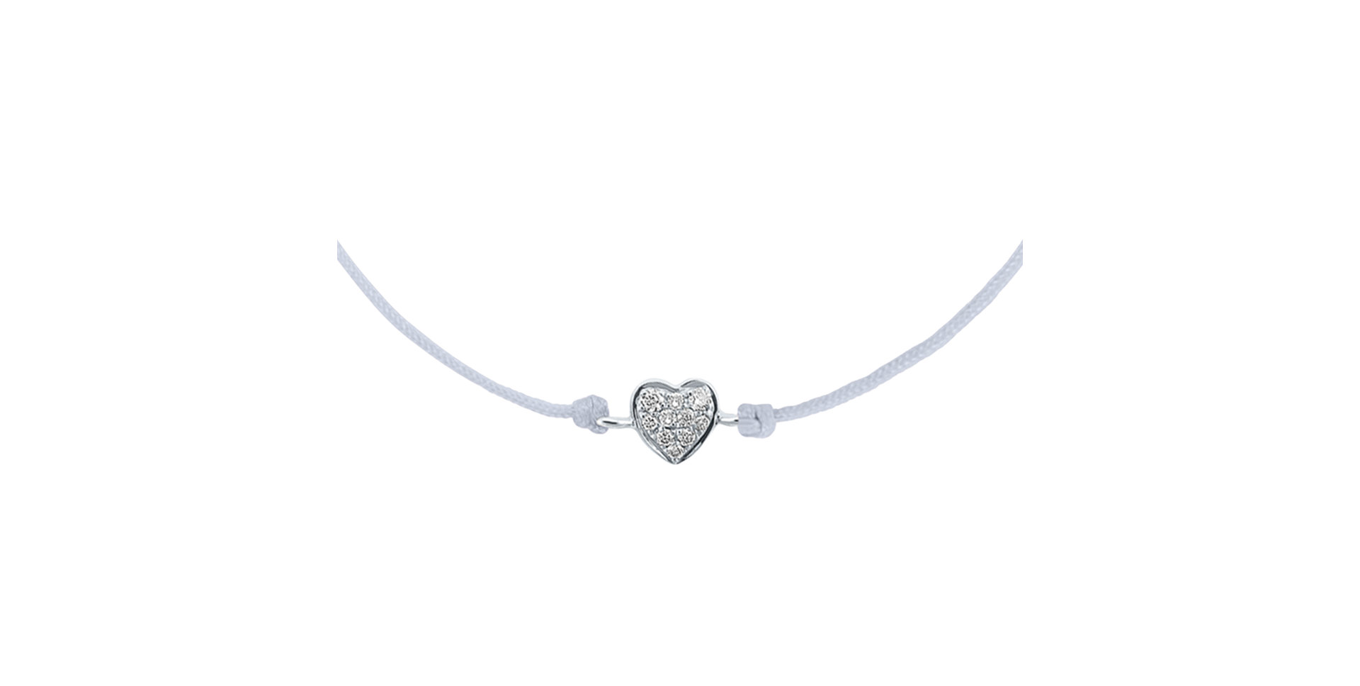 Diamantový náramok so šnúrkou My Heart