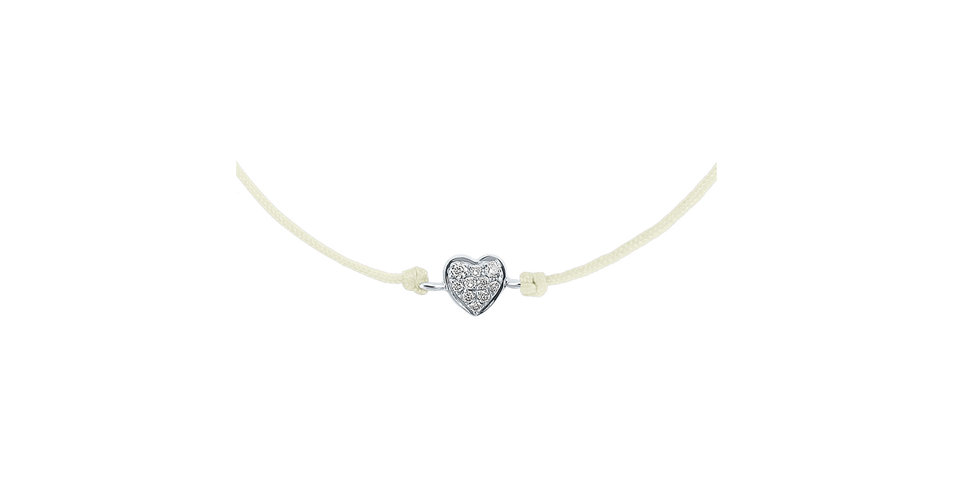 Diamantový náramok so šnúrkou My Heart