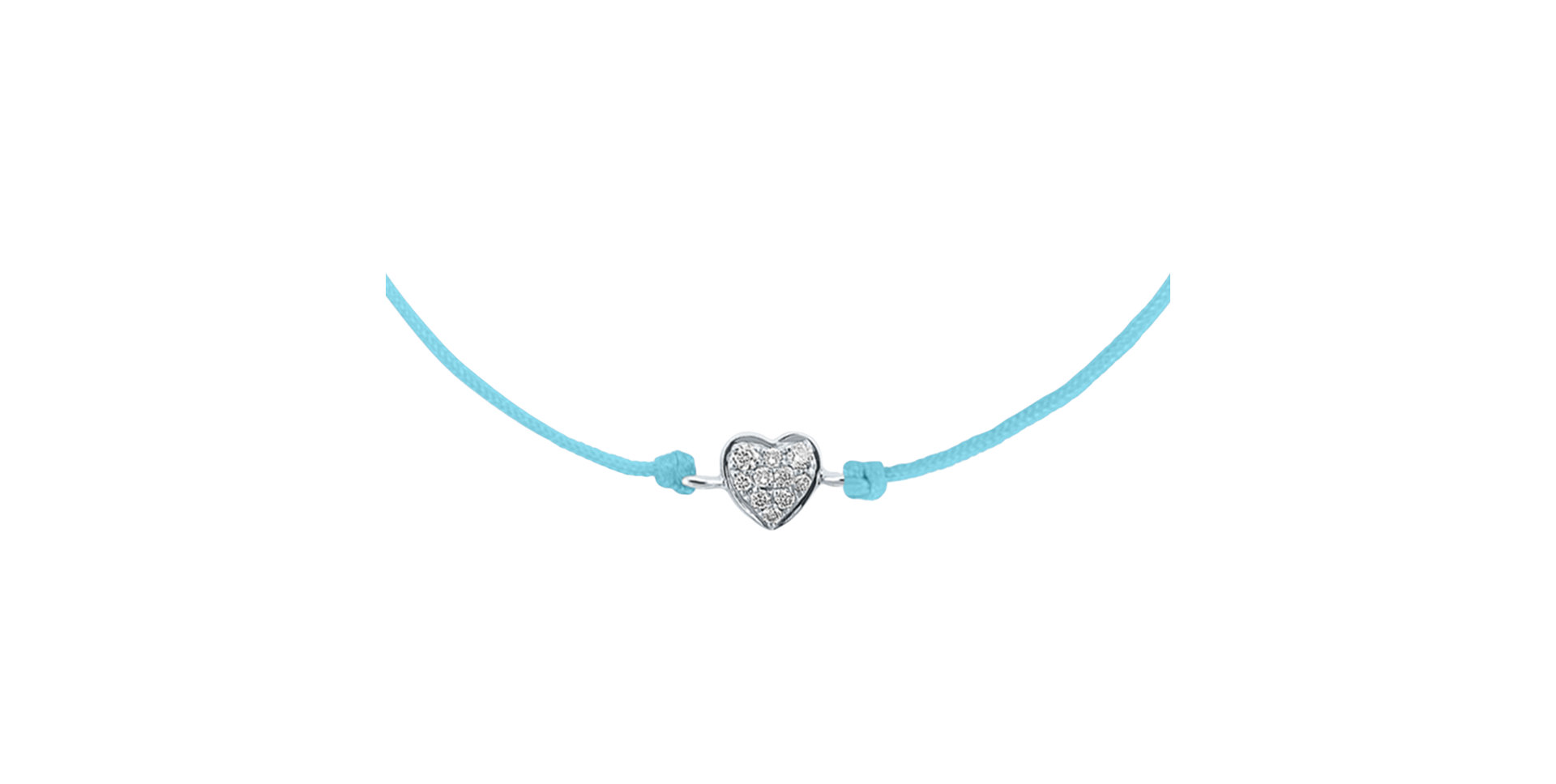 Diamantový náramok so šnúrkou My Heart