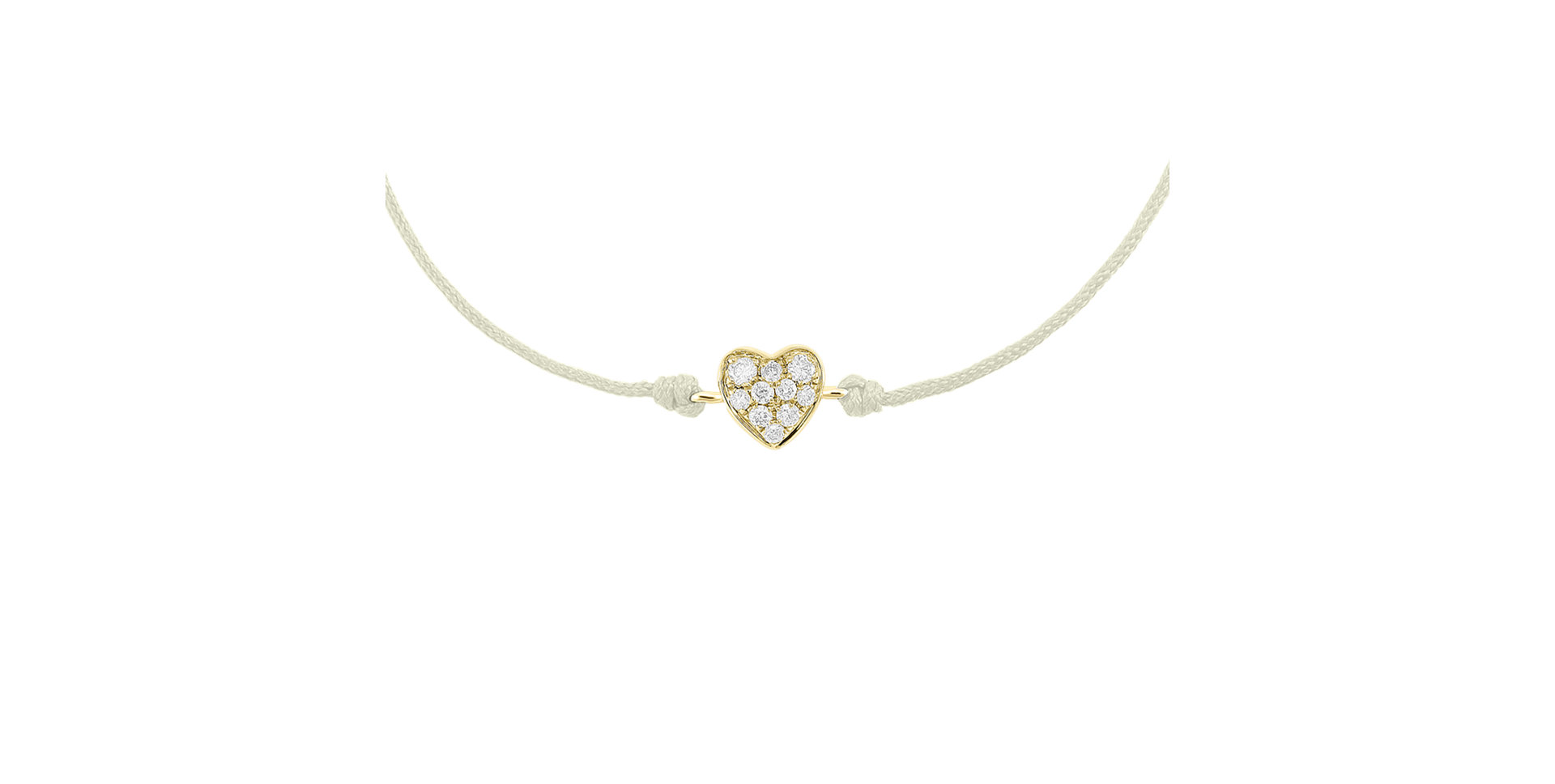 Diamantový náramok so šnúrkou My Heart