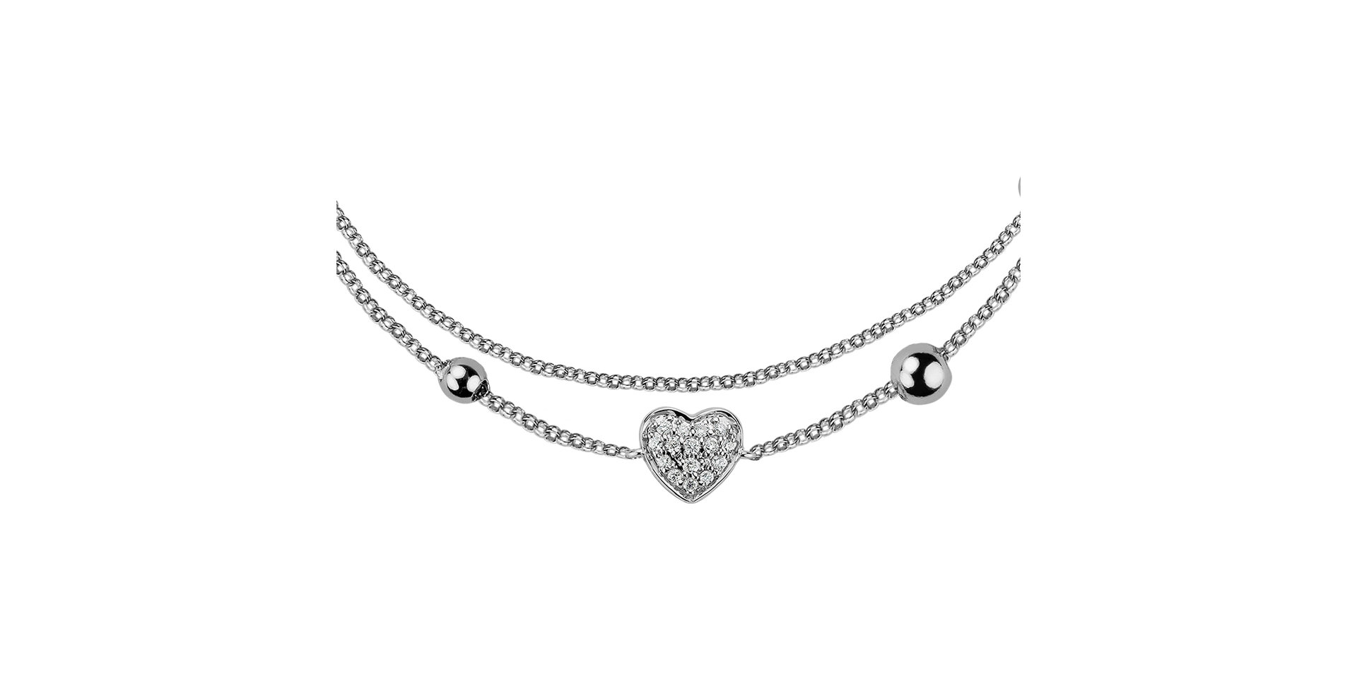 Náramok s diamantmi Diamond Heart