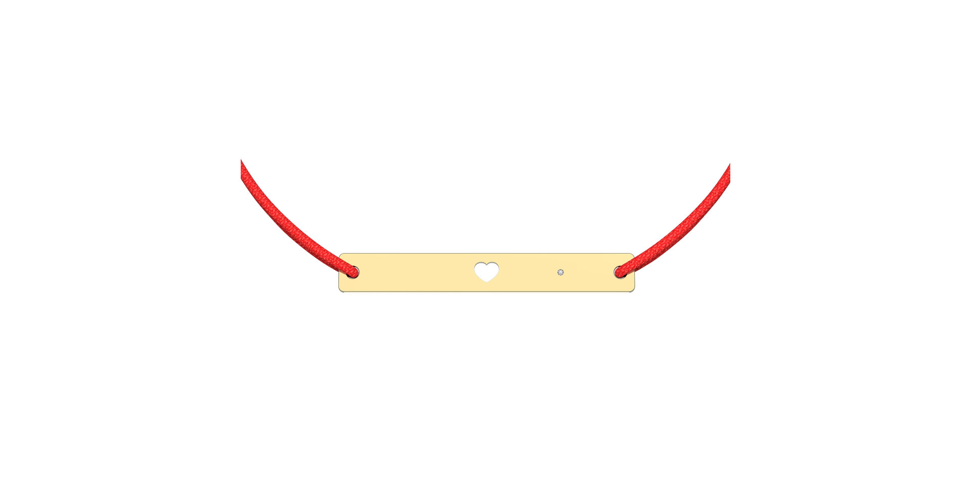 Diamantový náramok so šnúrkou Love U