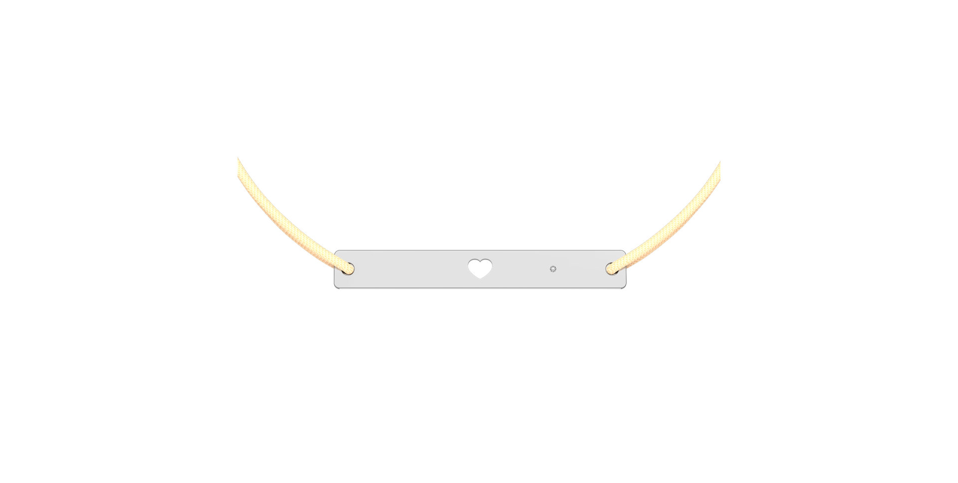 Diamantový náramok so šnúrkou Love U