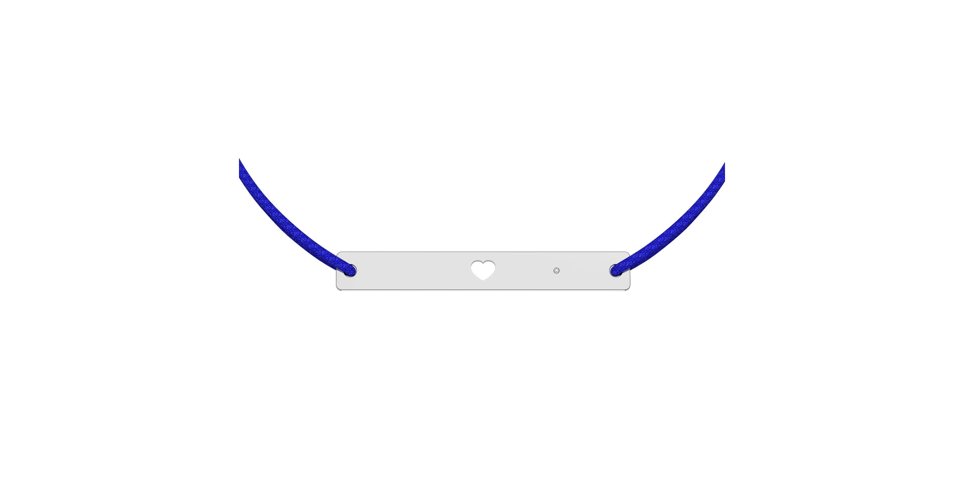 Diamantový náramok so šnúrkou Love U