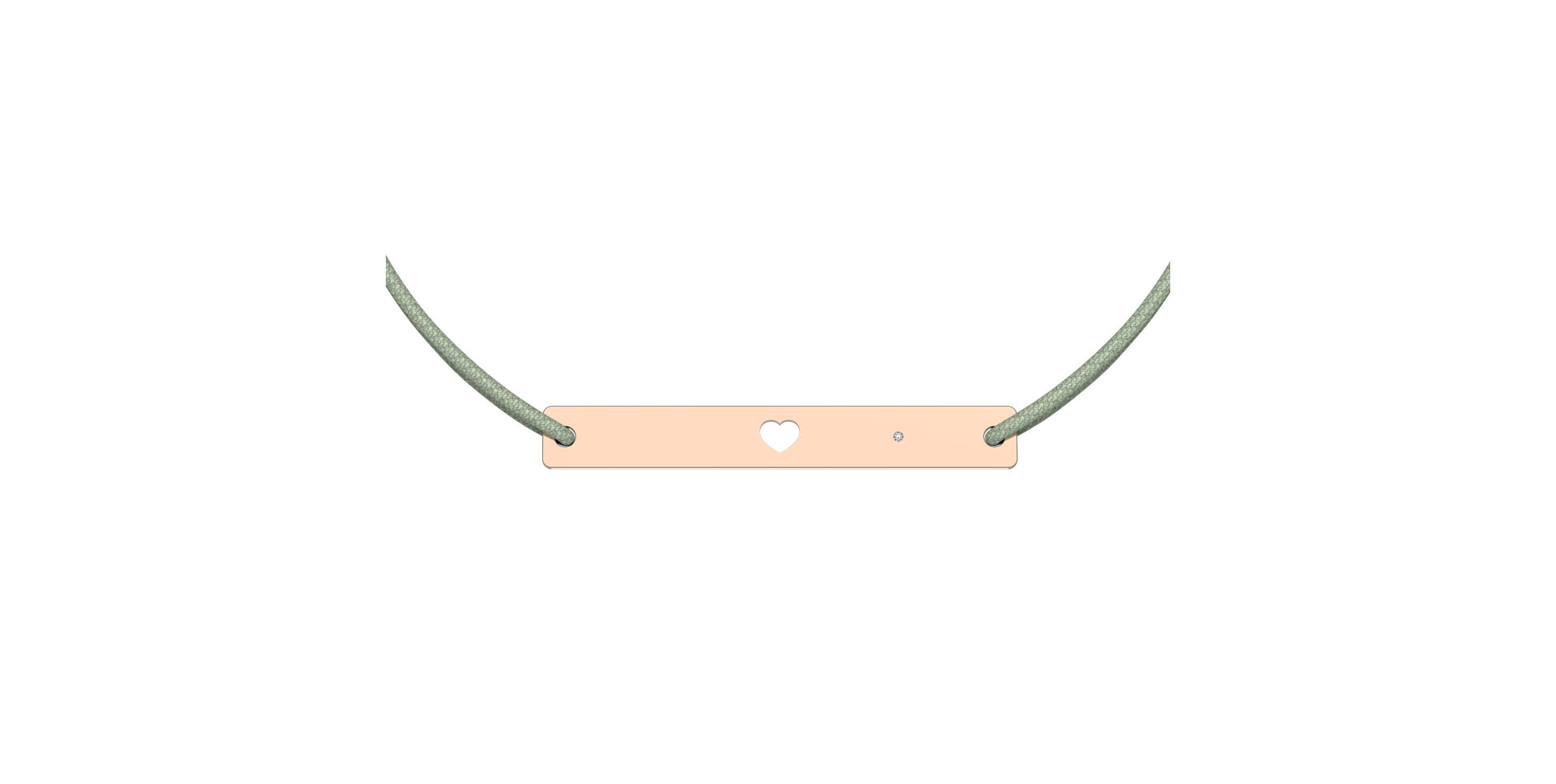 Diamantový náramok so šnúrkou Love U