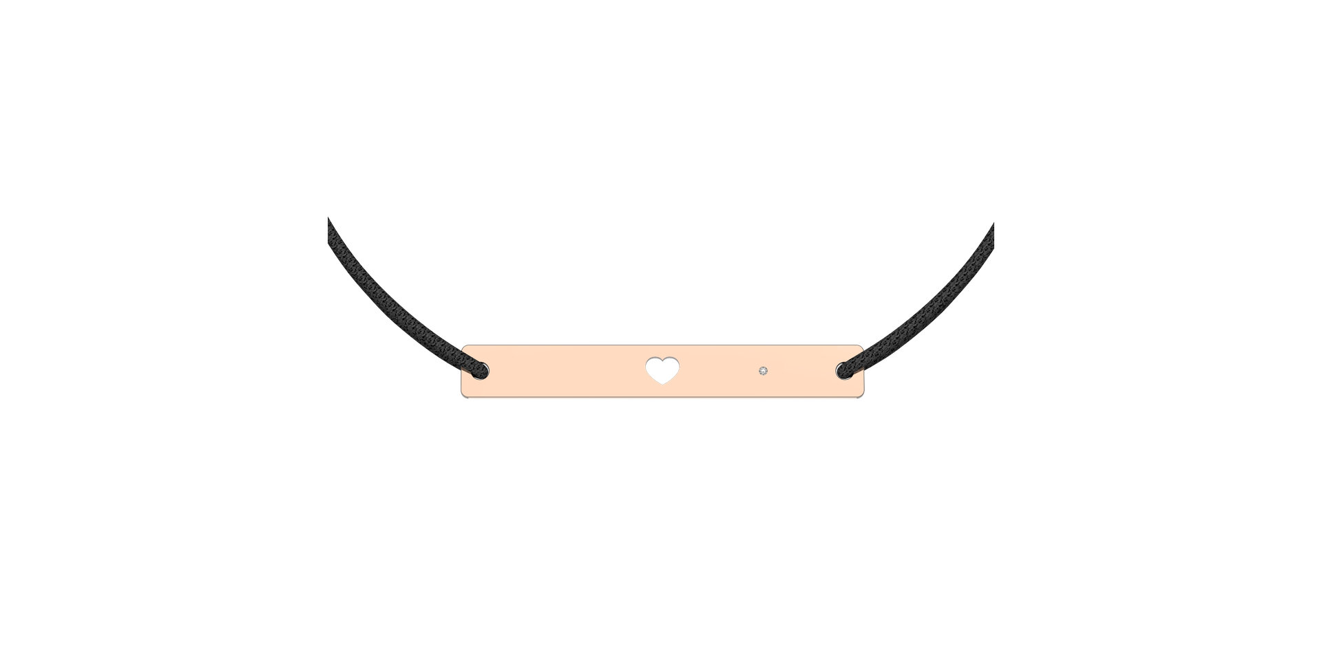 Diamantový náramok so šnúrkou Love U