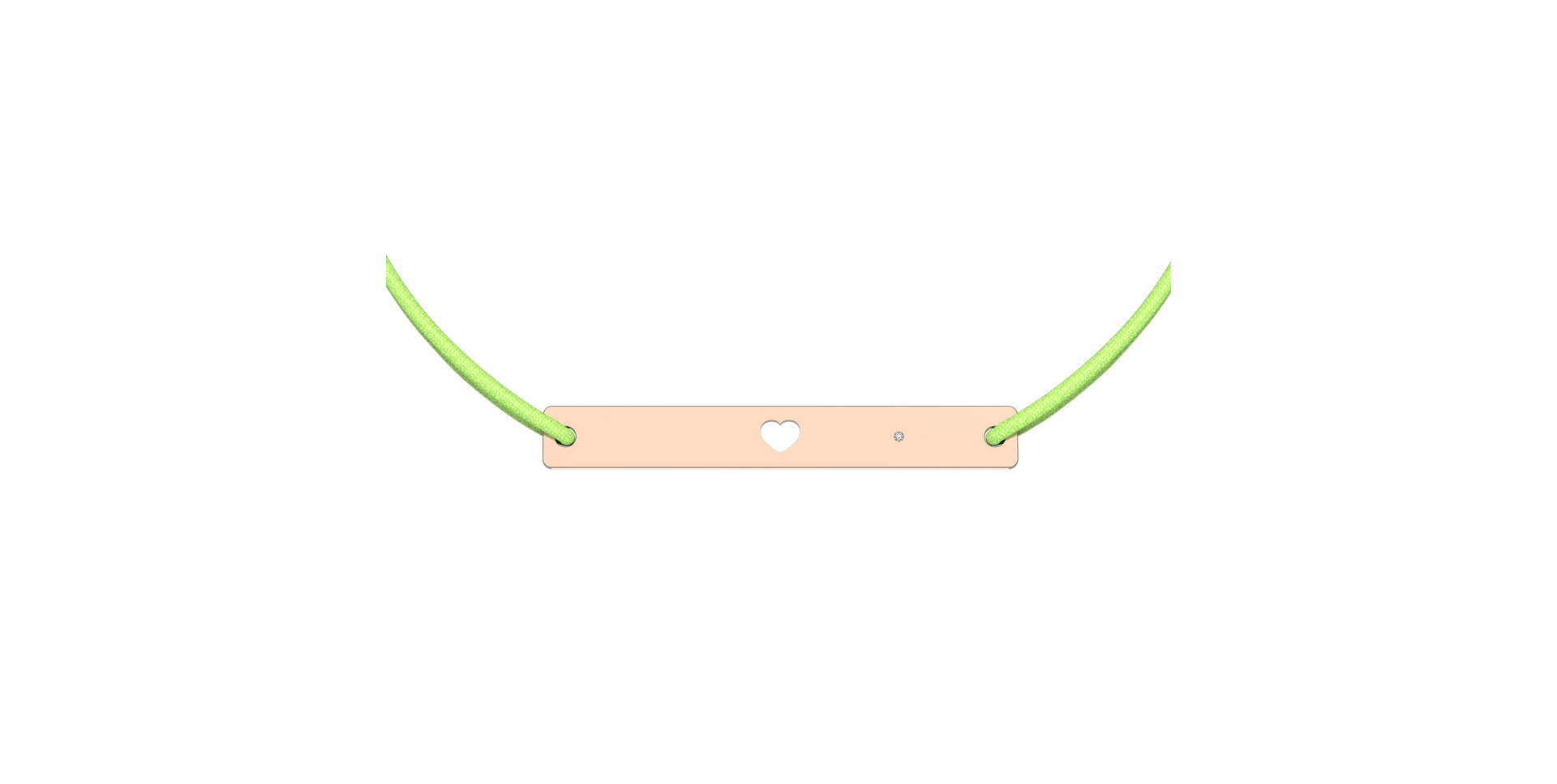 Diamantový náramok so šnúrkou Love U