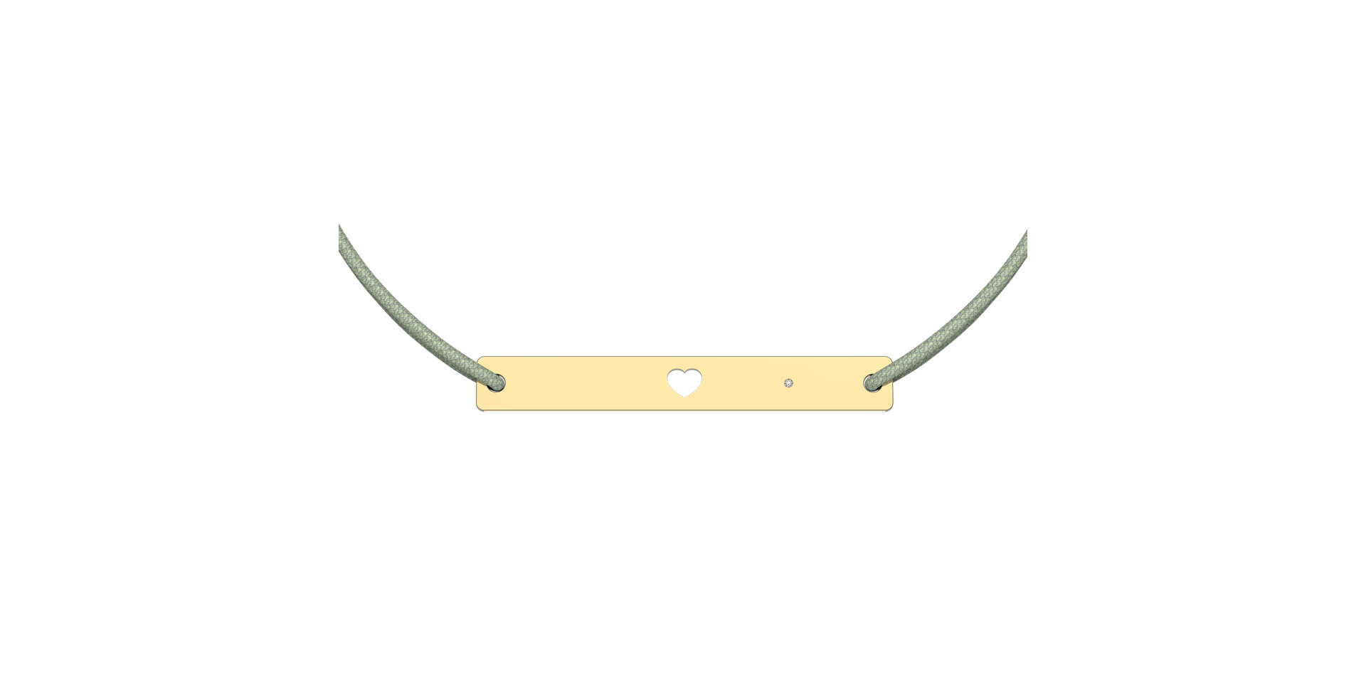 Diamantový náramok so šnúrkou Love U