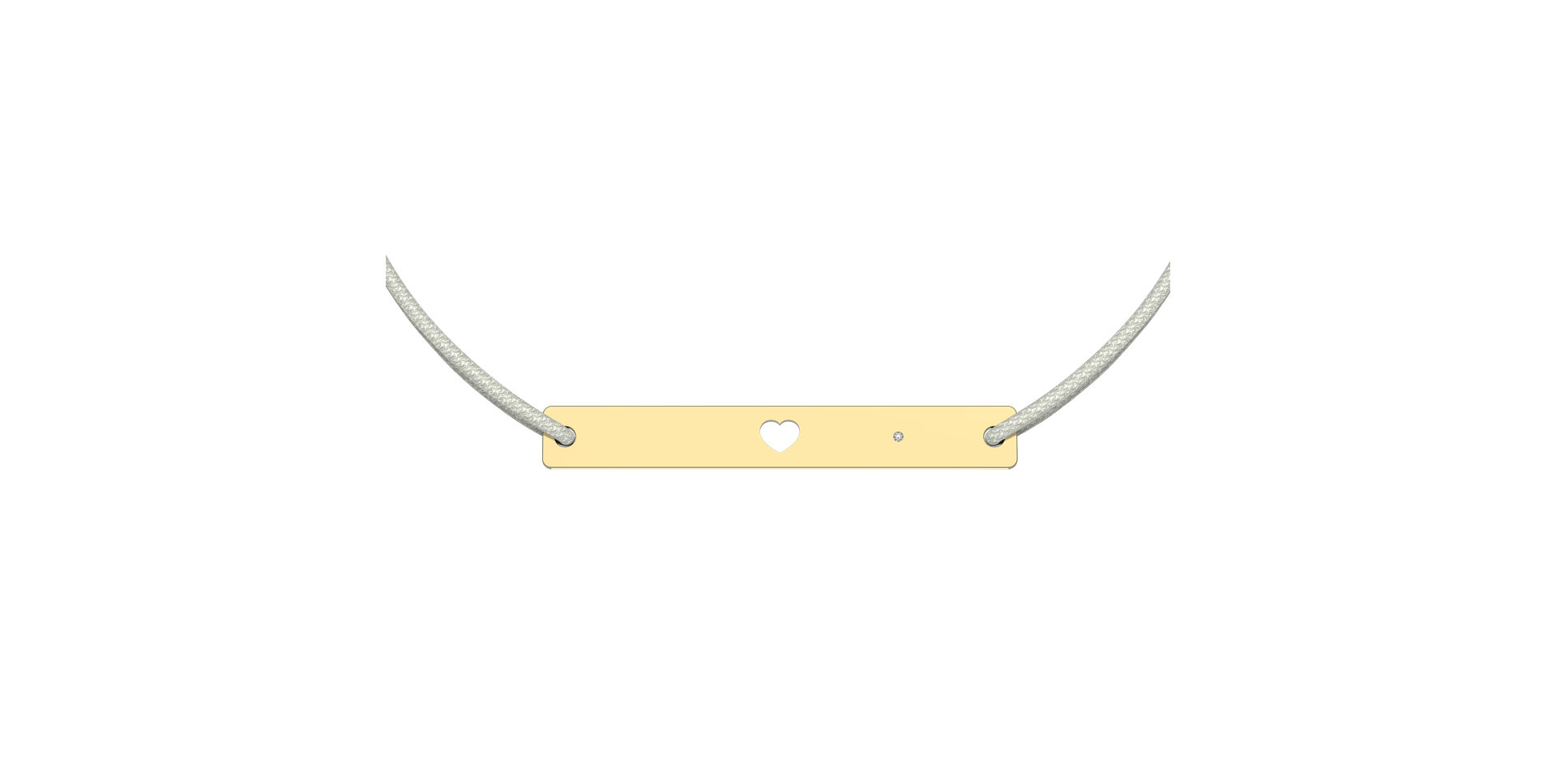 Diamantový náramok so šnúrkou Love U