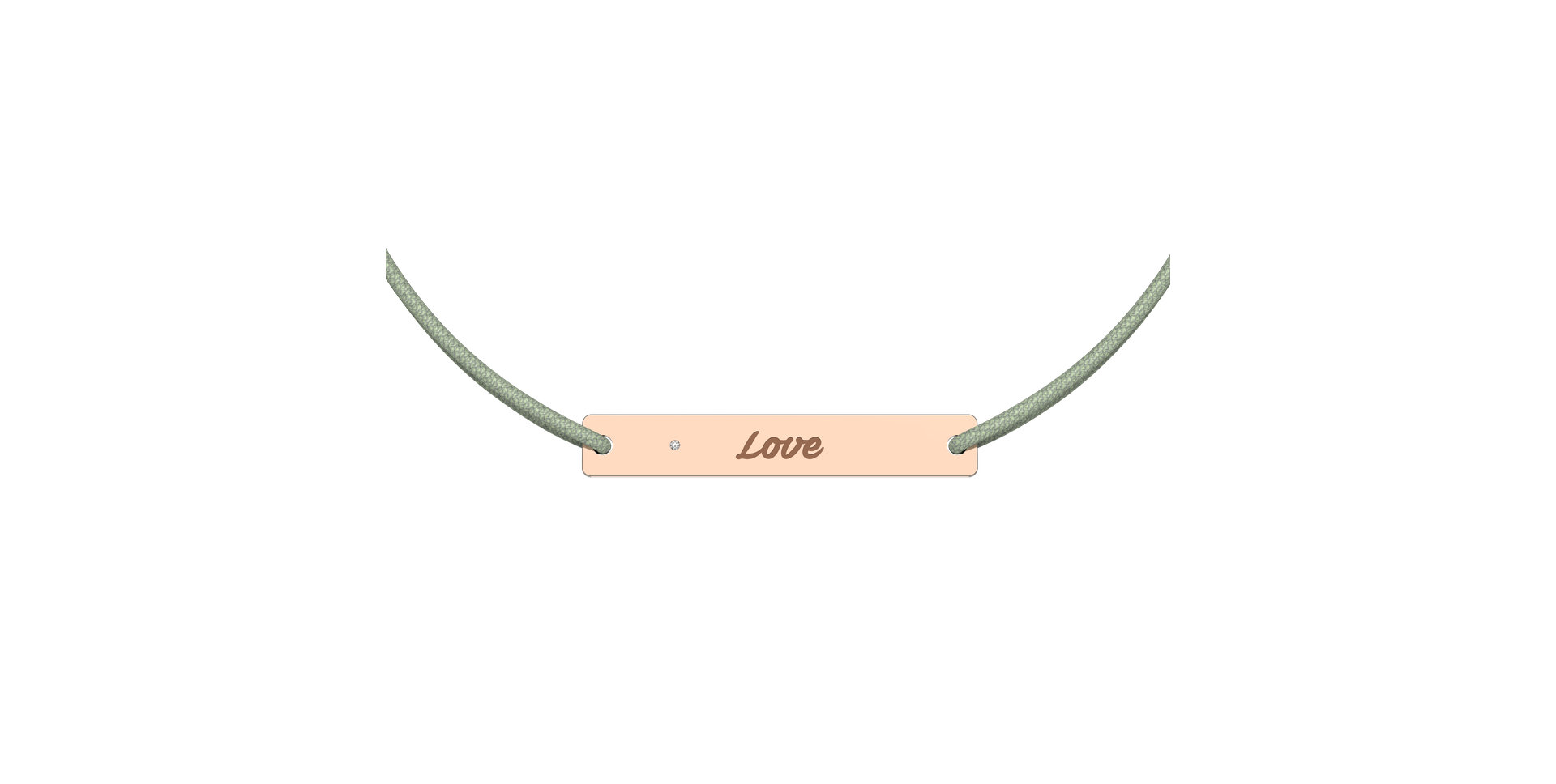 Diamantový náramok so šnúrkou Stamp Diamond