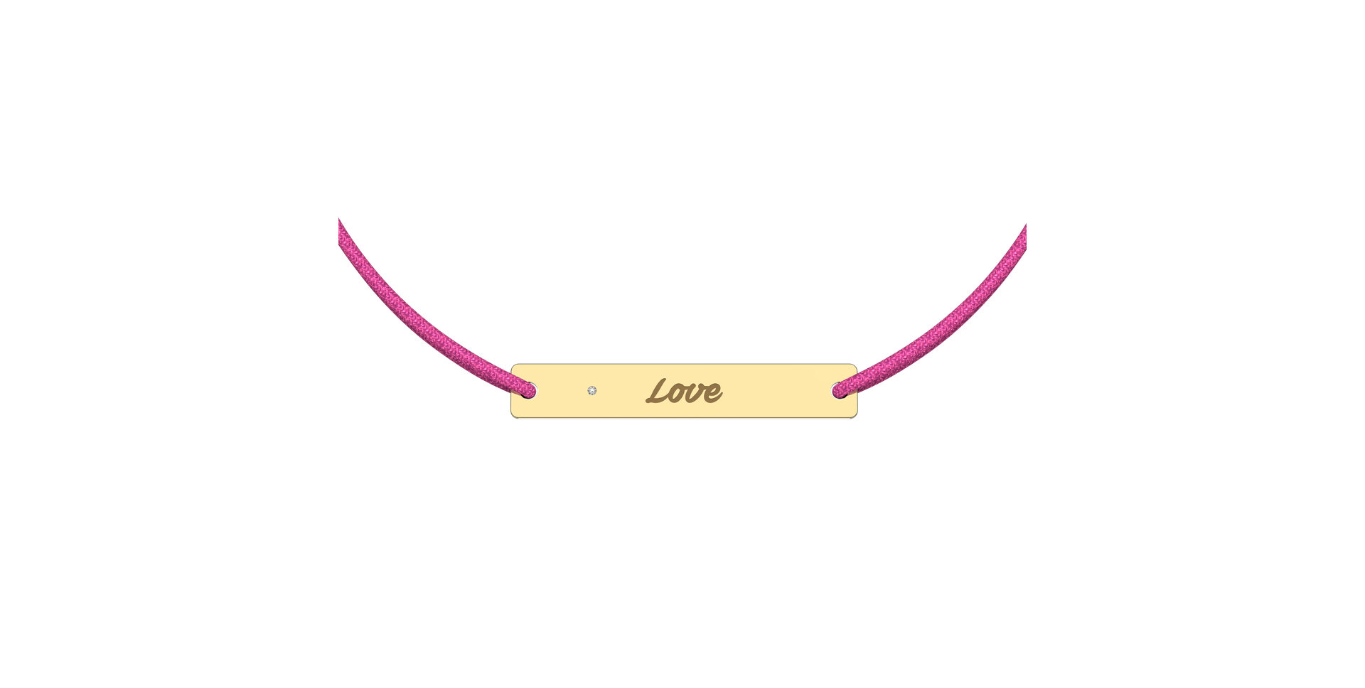 Diamantový náramok so šnúrkou Stamp Diamond