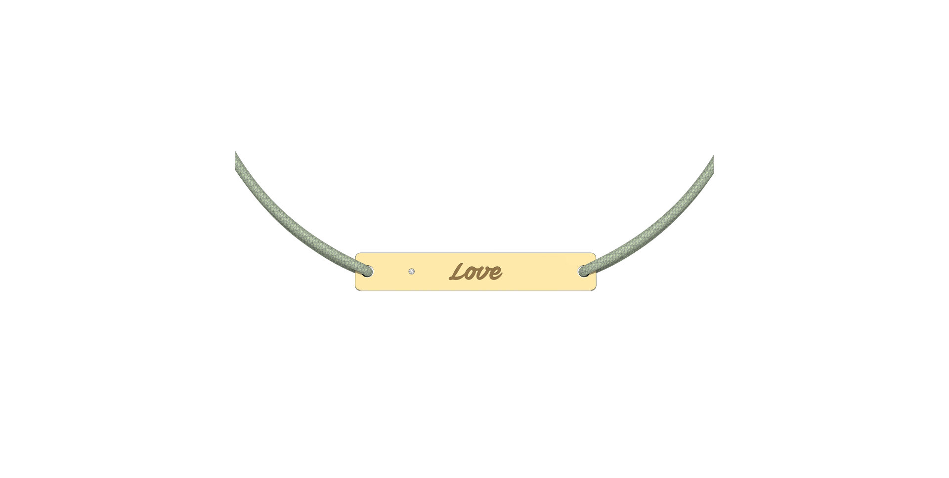 Diamantový náramok so šnúrkou Stamp Diamond