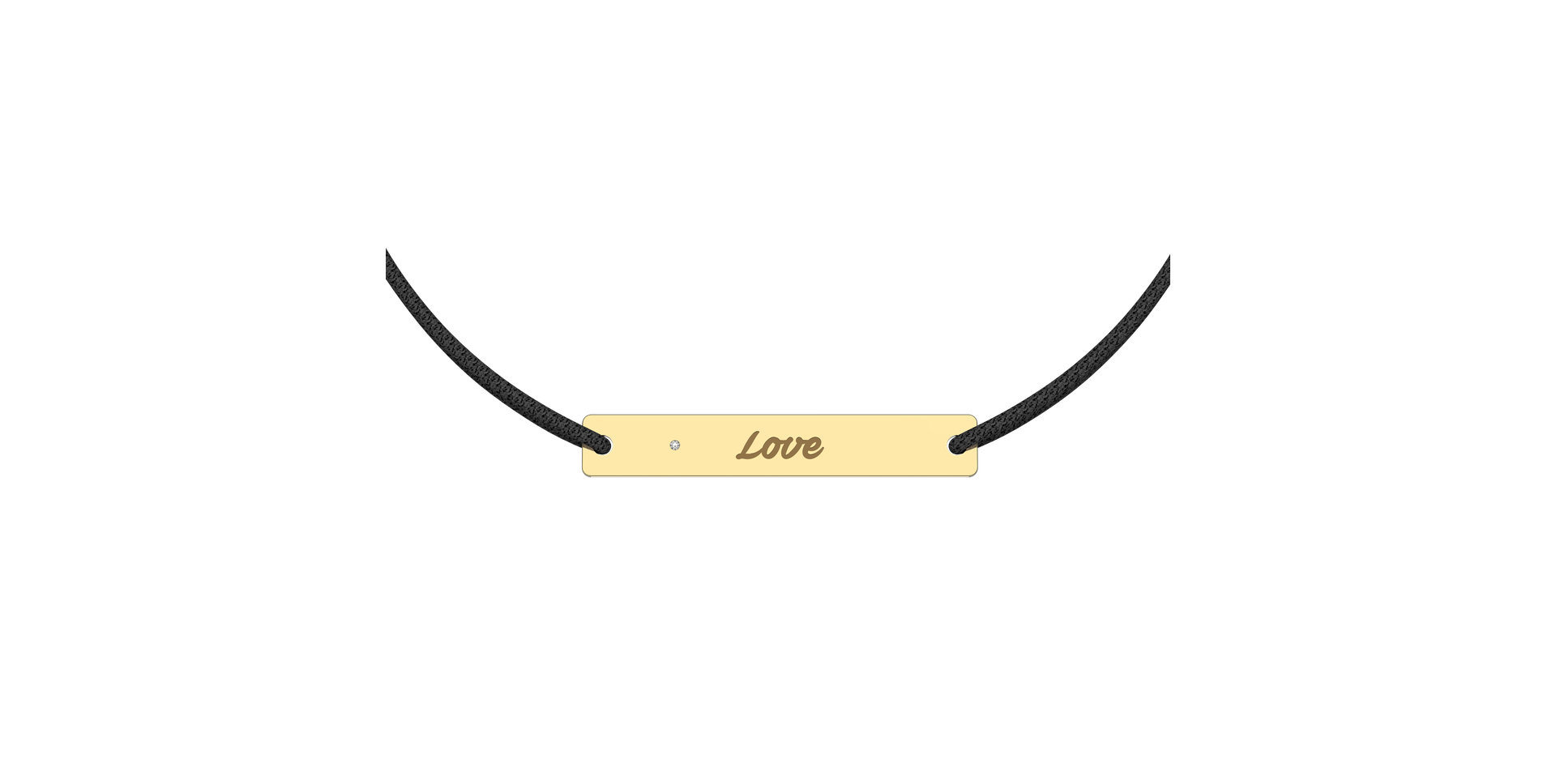 Diamantový náramok so šnúrkou Stamp Diamond