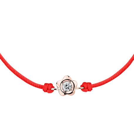Diamantový náramok so šnúrkou Diamond Blossom